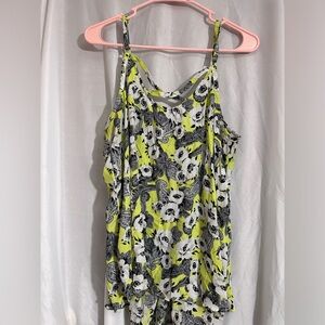 Yellow Floral Torrid Tank Top